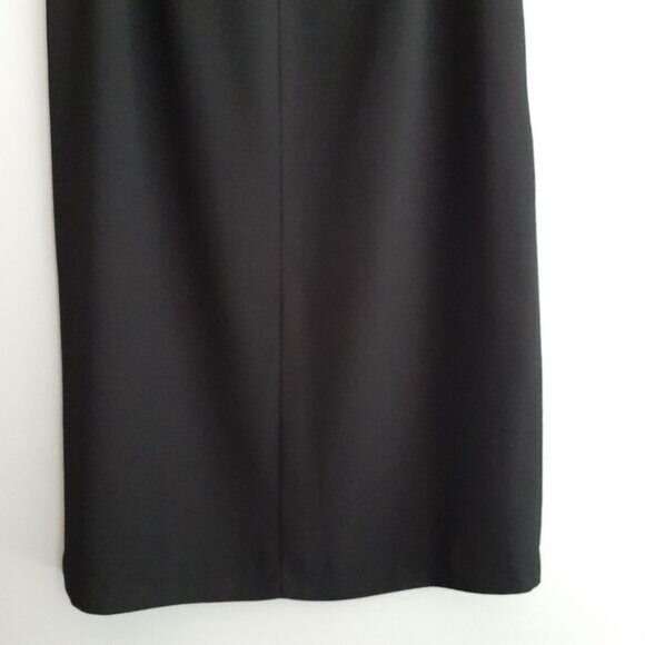 FRICTION | Minimalist Classic Long Maxi Skirt Dressy Front Slit Black Sz 16 - Picture 7 of 10